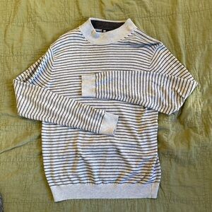 Simons Le 31 | men's medium Black and Gray Striped boatneck Sweater